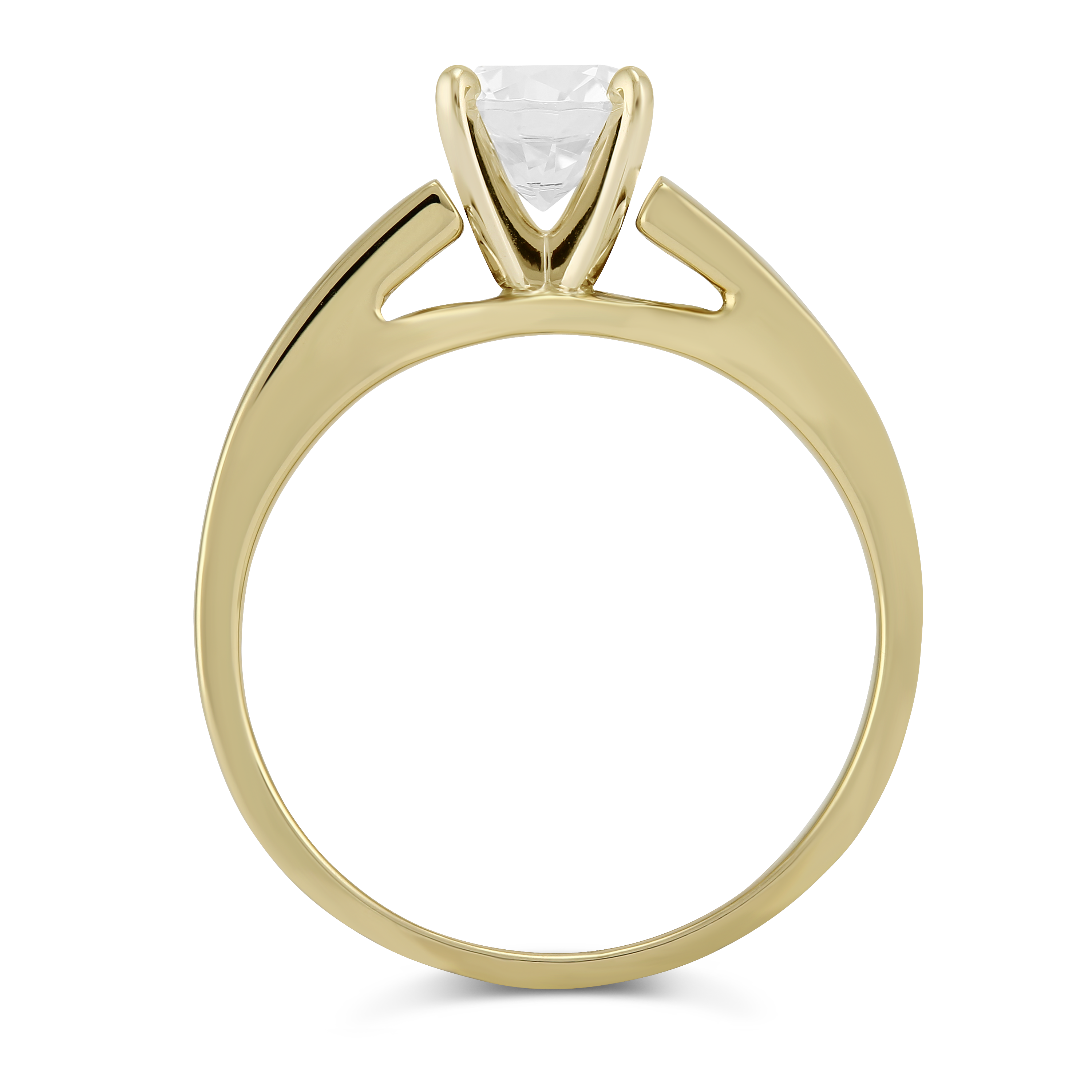 White Gold Petite Channel Set Princess Cut Diamond Ring Setting
