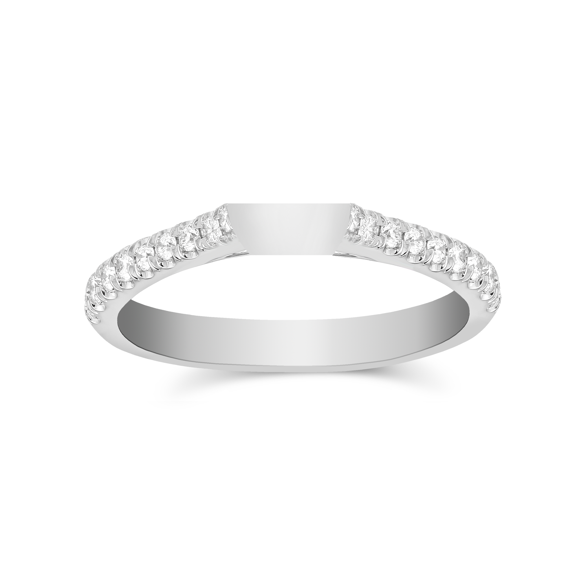 White Gold Prong Set Round Diamond Ring Setting