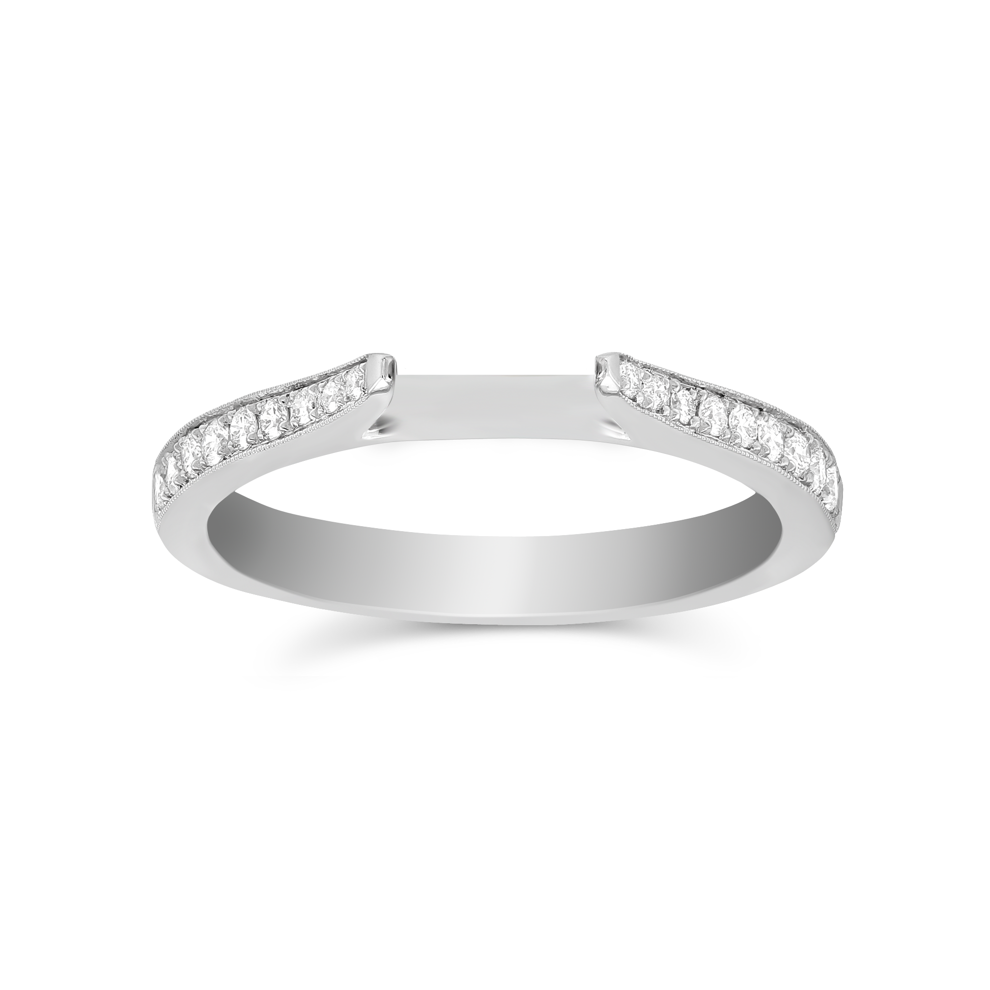 White Gold Prong Set Round Diamond Ring Setting