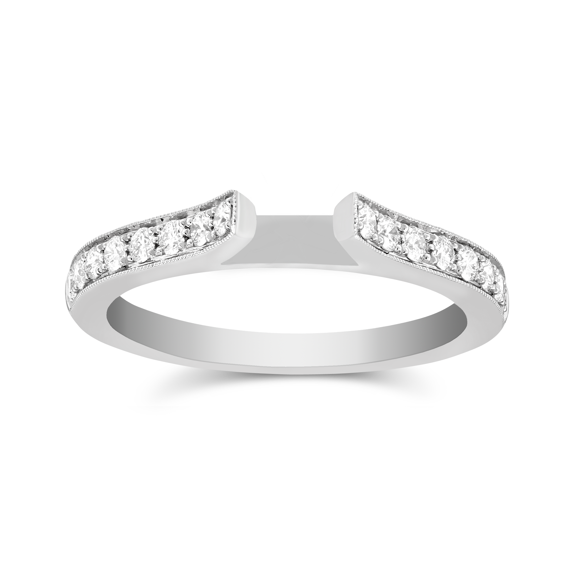 White Gold Prong Set Round Diamond Ring Setting
