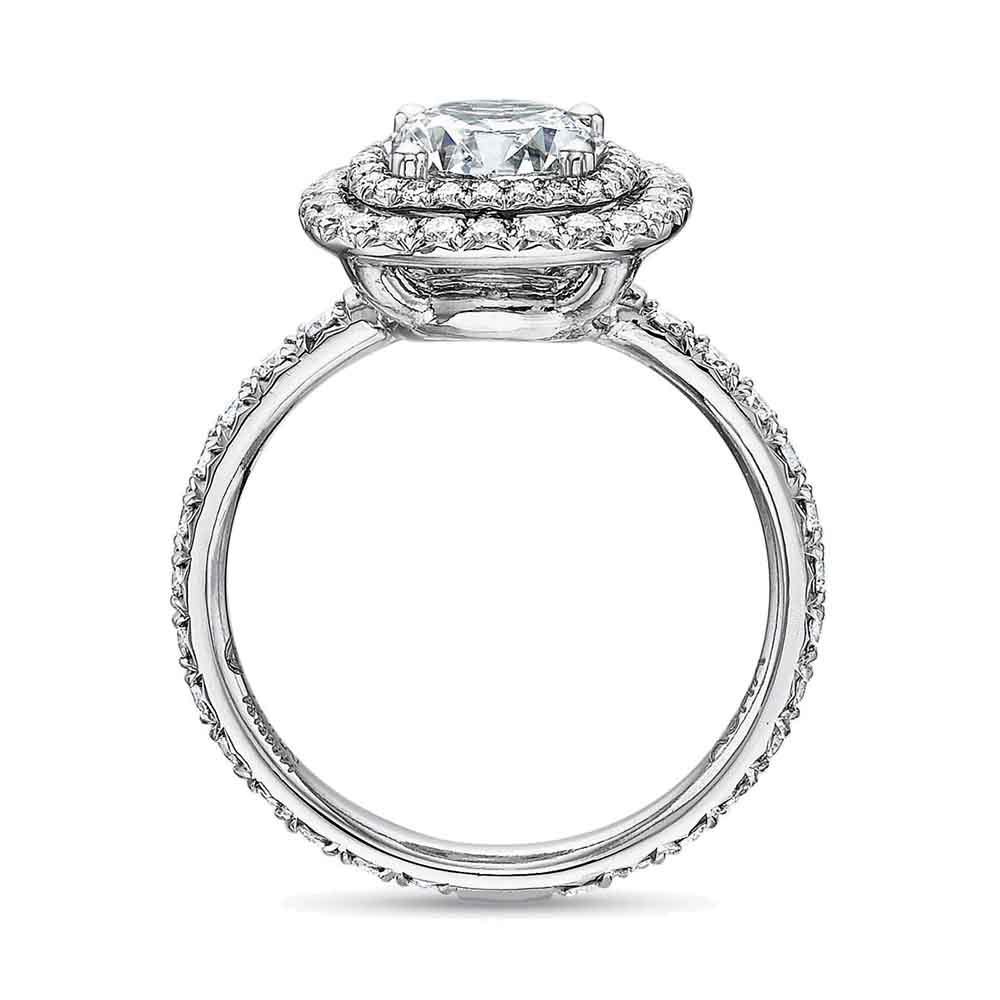 18K White Gold Double Halo Ring Setting