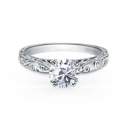 Kirk Kara Engagement Rings Borsheims Kirk Kara 18k White Gold Diamond Milgrain Filigree Stella Ring Mounting