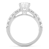 White Gold Prong Set Diamond Cathedral Ring Setting
