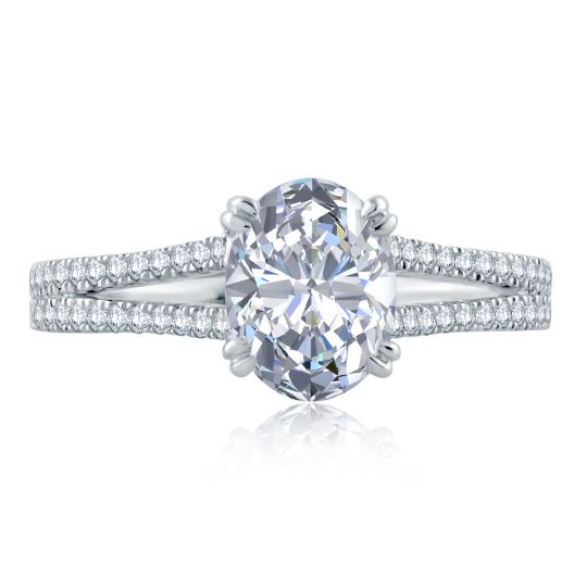 double prong setting ring