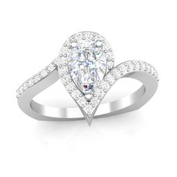 Details about   0.45cttw Diamond Through Heart Wedding Ring Yellow Gold Heart Promise Ring Women 