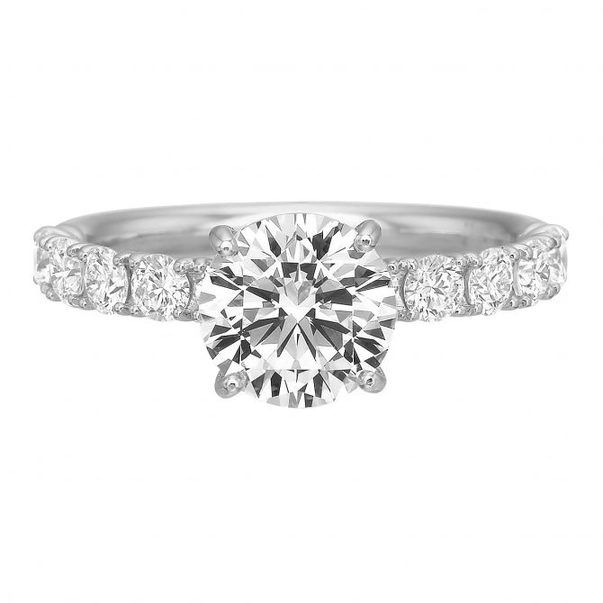 Diamond Medium Trellis Ring Setting in White Gold