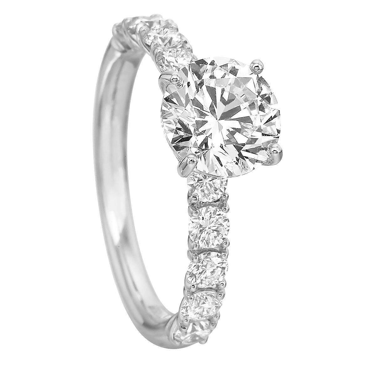 Diamond Medium Trellis Ring Setting in White Gold
