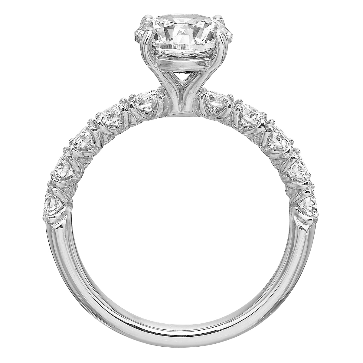 Diamond Medium Trellis Ring Setting in White Gold