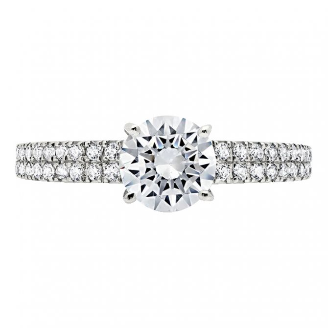 Peter Storm Diamond 2 Row Ring Setting in White Gold