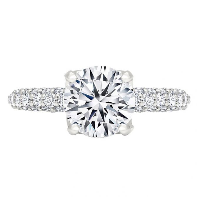 Peter Storm Diamond 3 Sided Ring Setting in White Gold