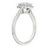 Peter Storm Ring Setting with Scalloped Diamond Halo & Tapered Shank in White Gold