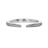 18K Gold Diamond Tapered Engagement Ring Setting