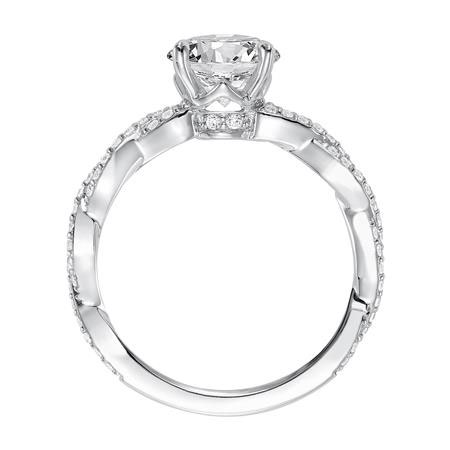 ArtCarved Madeleine Contemporary Diamond Twist Ring Setting in White Gold