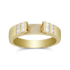 Yellow Gold Petite Vertical Channel Set Princess Cut Diamond Ring Setting