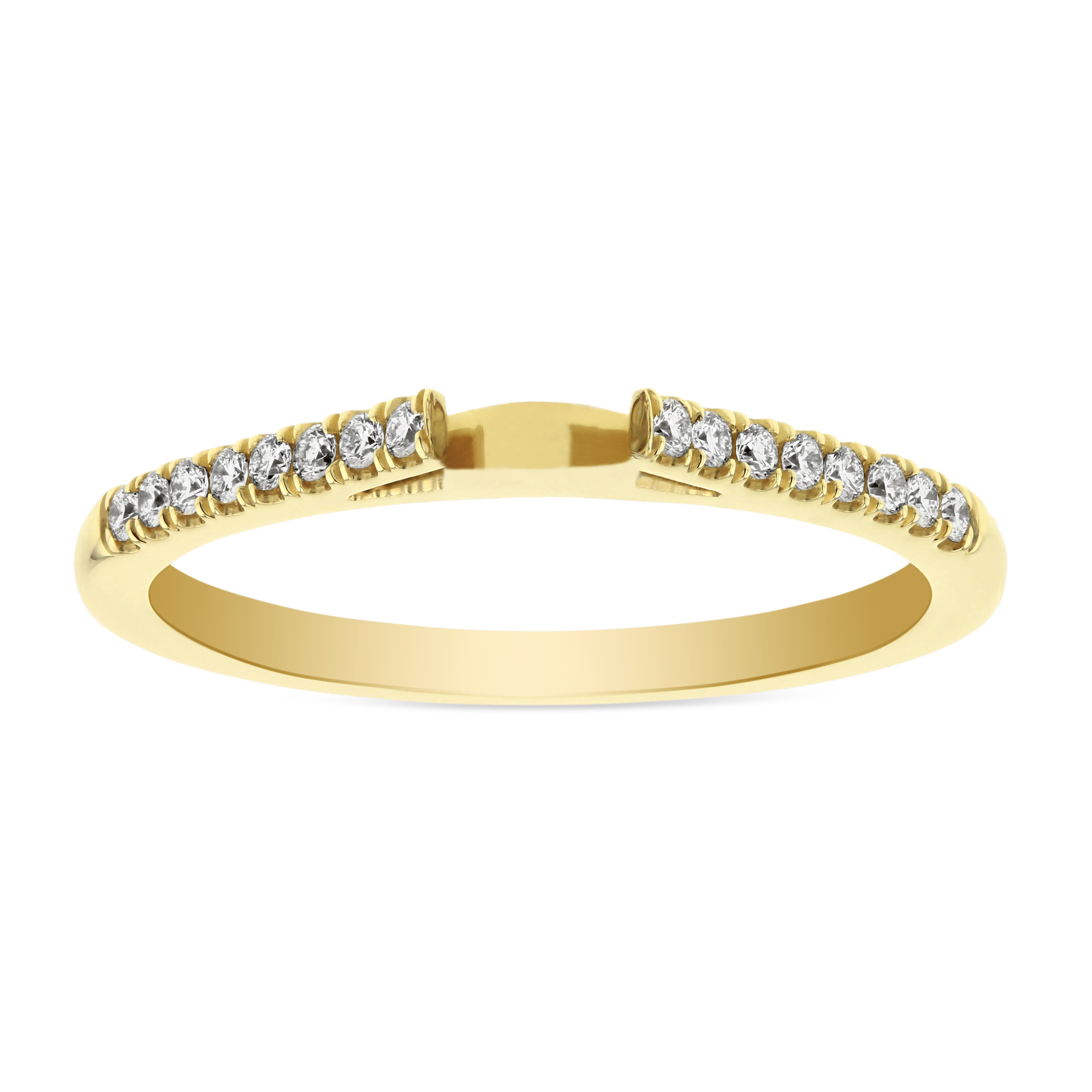 14K Yellow Gold Prong Set Diamond Ring Setting For 1.00ct Center Diamond