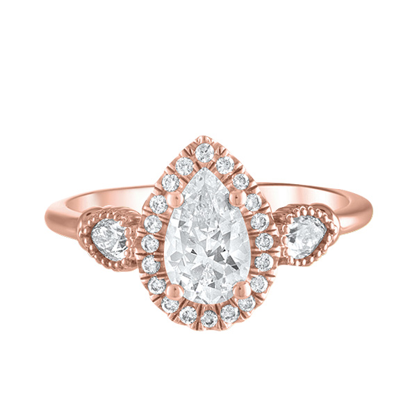 ring settings for pear shaped stones