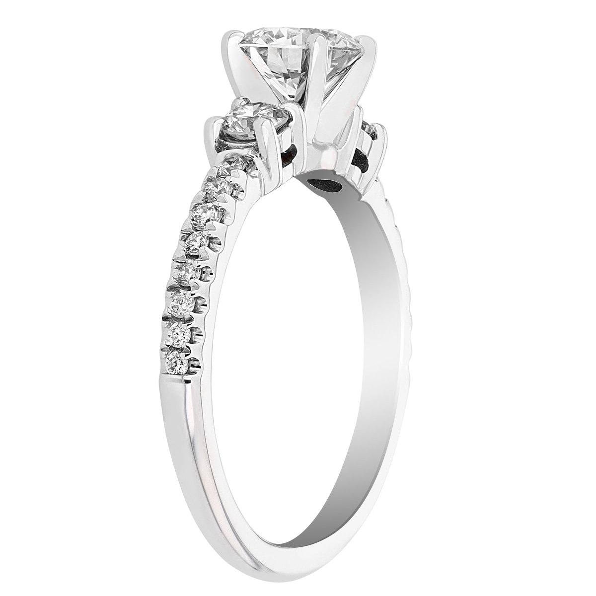 ALTR Lab Grown Diamond 3 Stone Engagement Ring in White Gold | ZR025EG ...