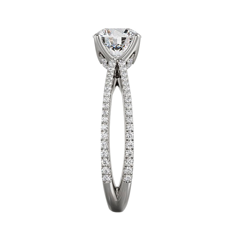 ALTR Lab Grown Diamond Split Shank X Engagement Ring in White Gold