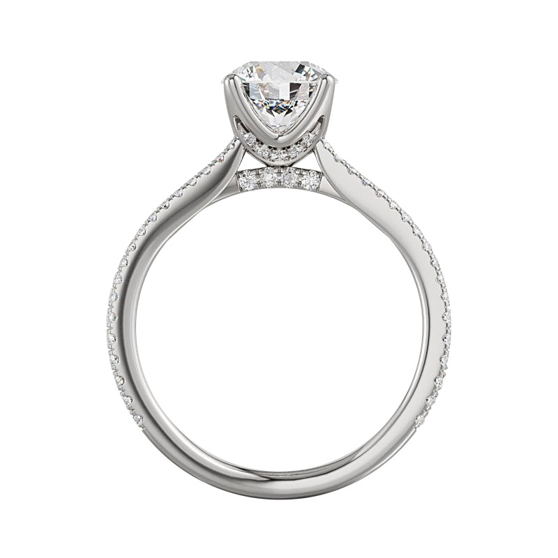 ALTR Lab Grown Diamond Split Shank X Engagement Ring in White Gold