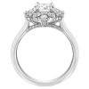 Diamond Floral Halo Engagement Ring in White Gold, I1, 1.49 ct