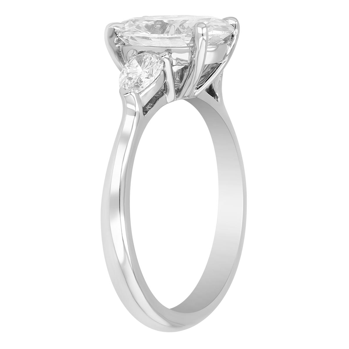 ALTR Lab Grown Oval & Pear Diamond 3 Stone Engagement Ring in 14K White Gold