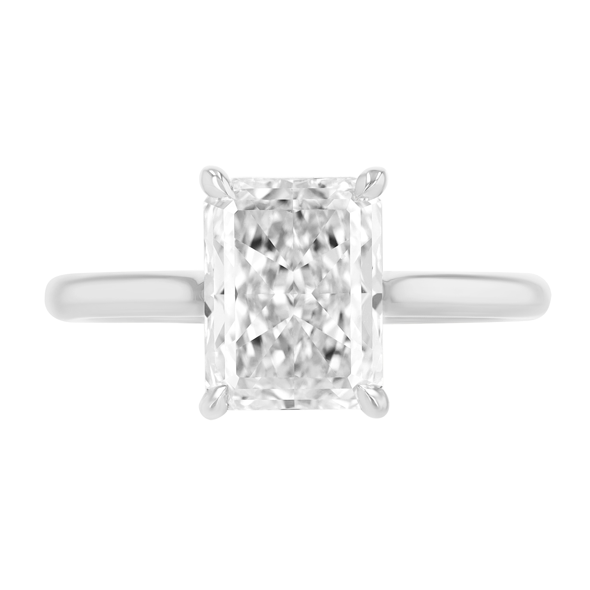 Kwiat Radiant Cut Diamond Solitaire Engagement Ring in Platinum, 2.26 ct