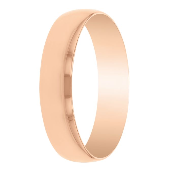 Rose Gold Comfort Fit Low Dome mm Wedding Band, Size 11 Borsheims