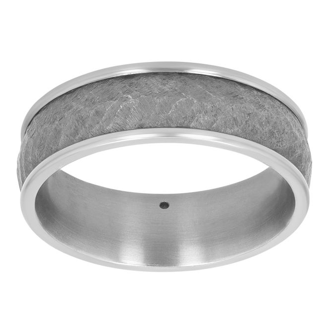 Furrer-Jacot Titanium & White Gold Wedding Band, Size 10