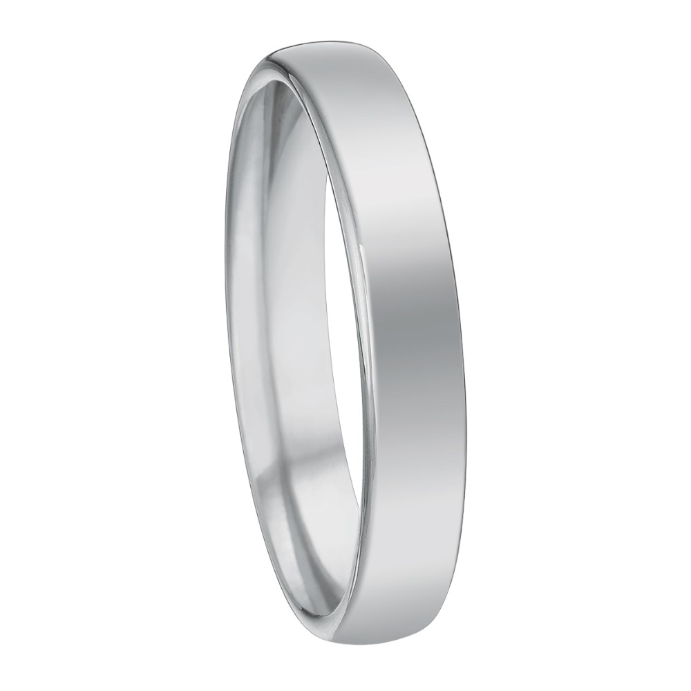 Platinum Low Dome 4 mm Wedding Band