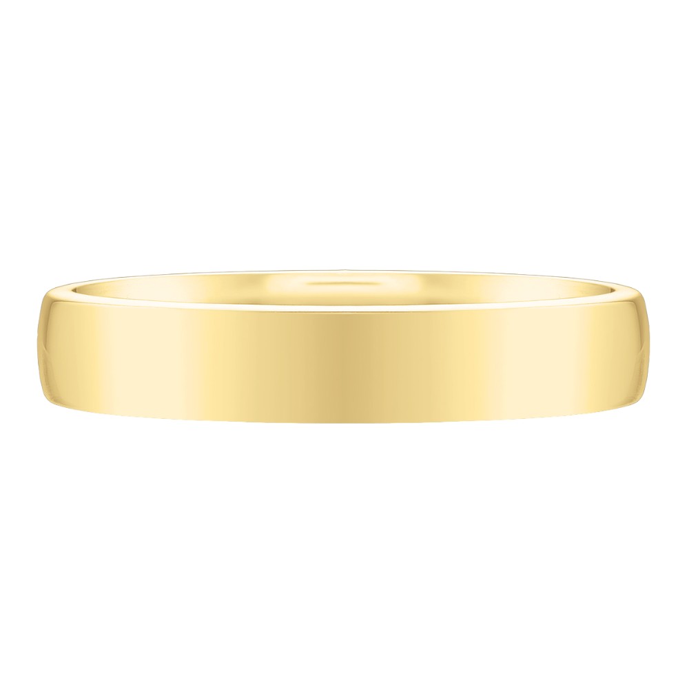 Yellow Gold Low Dome 4 mm Wedding Band
