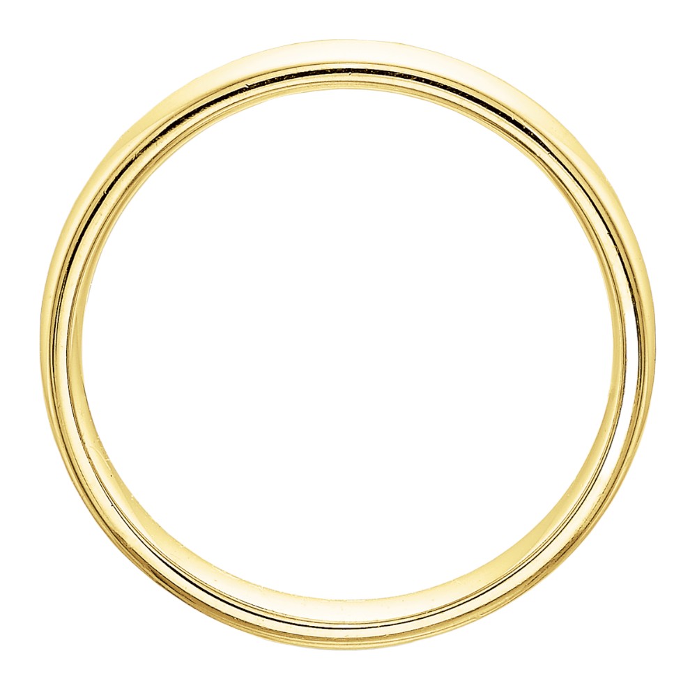 Yellow Gold Low Dome 4 mm Wedding Band