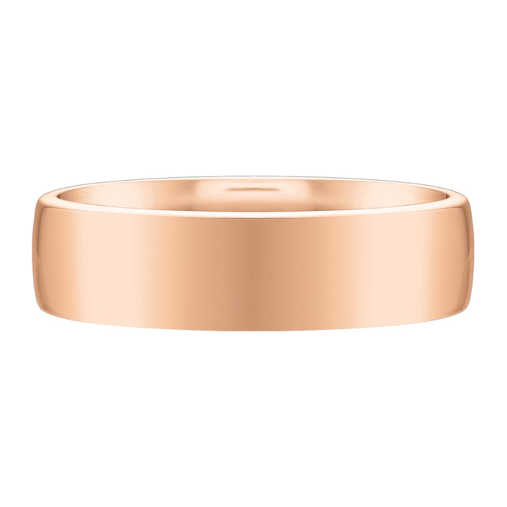 Rose Gold Low Dome 6 mm Wedding Band