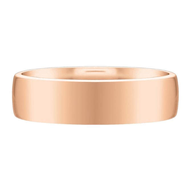 Rose Gold Low Dome 6 mm Wedding Band