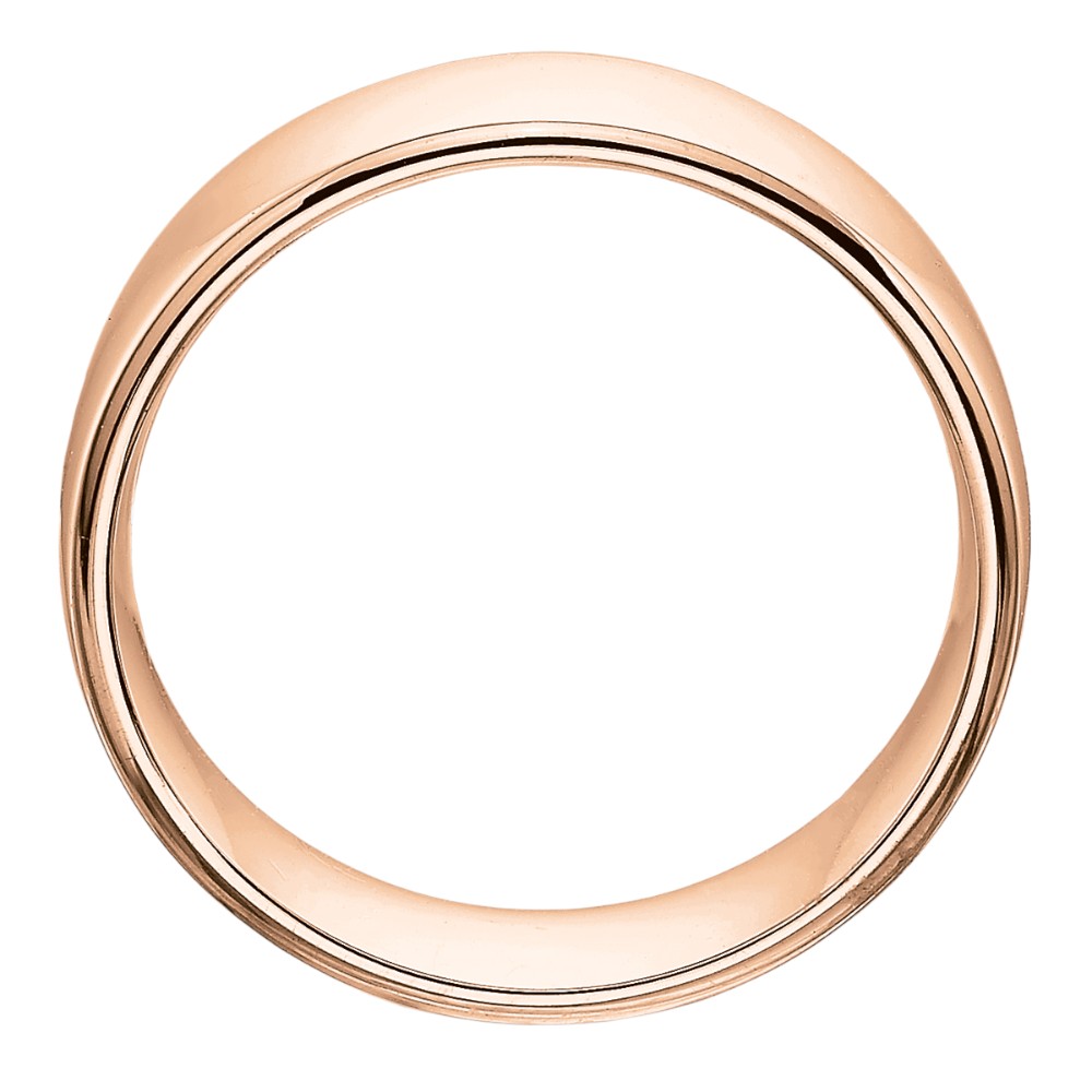 Rose Gold Low Dome 6 mm Wedding Band
