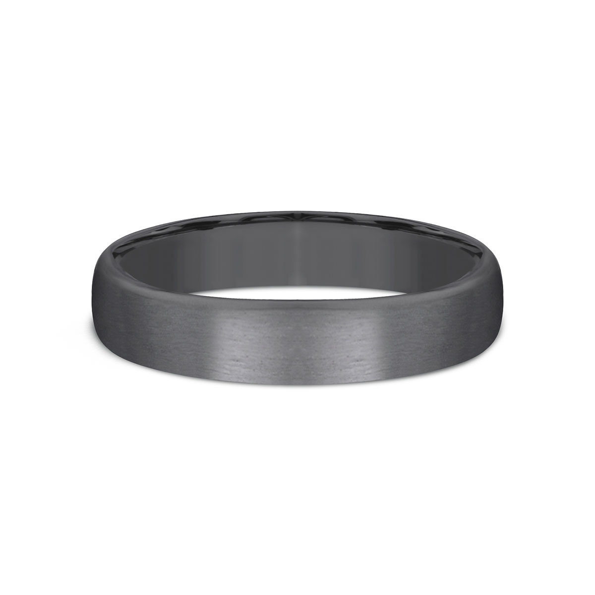 Benchmark Dark Tantalum Satin Finish Rounded 4.5 mm Wedding Band, Size 10