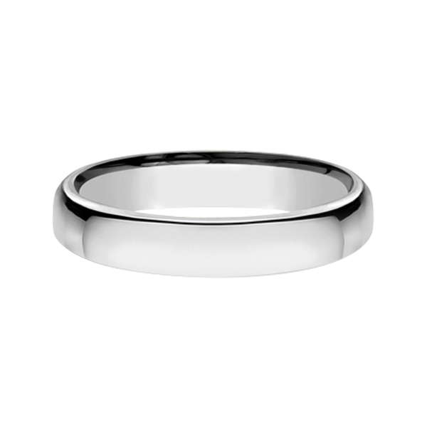 Benchmark Rings White Gold Euro Comfort Fit Men's Wedding Band, 3.5 mm, Size 9