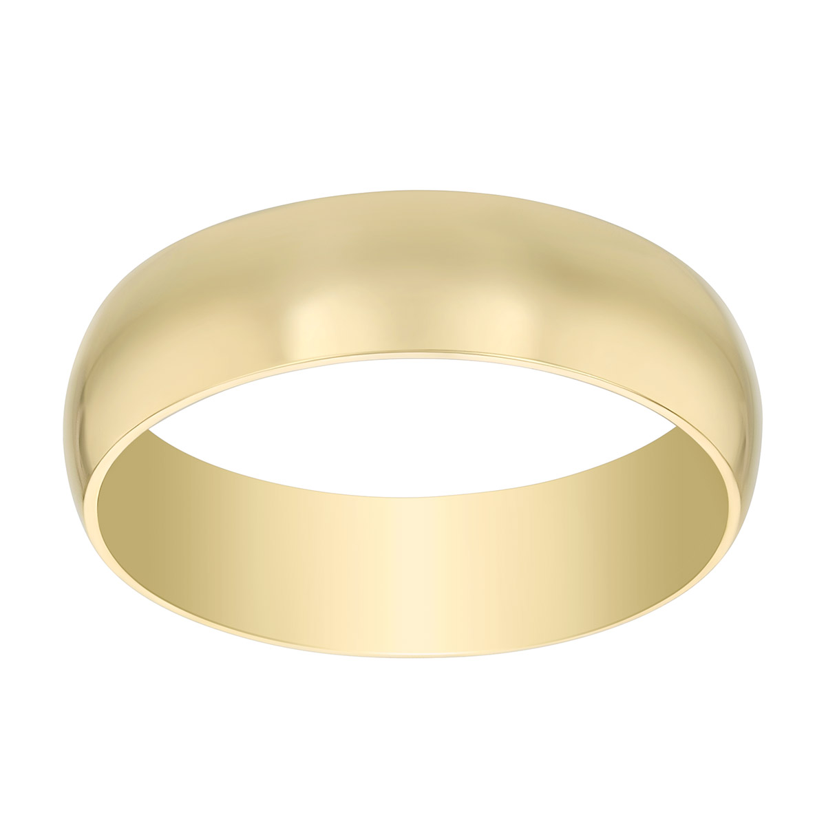 Yellow Gold Rounded Wedding Band
