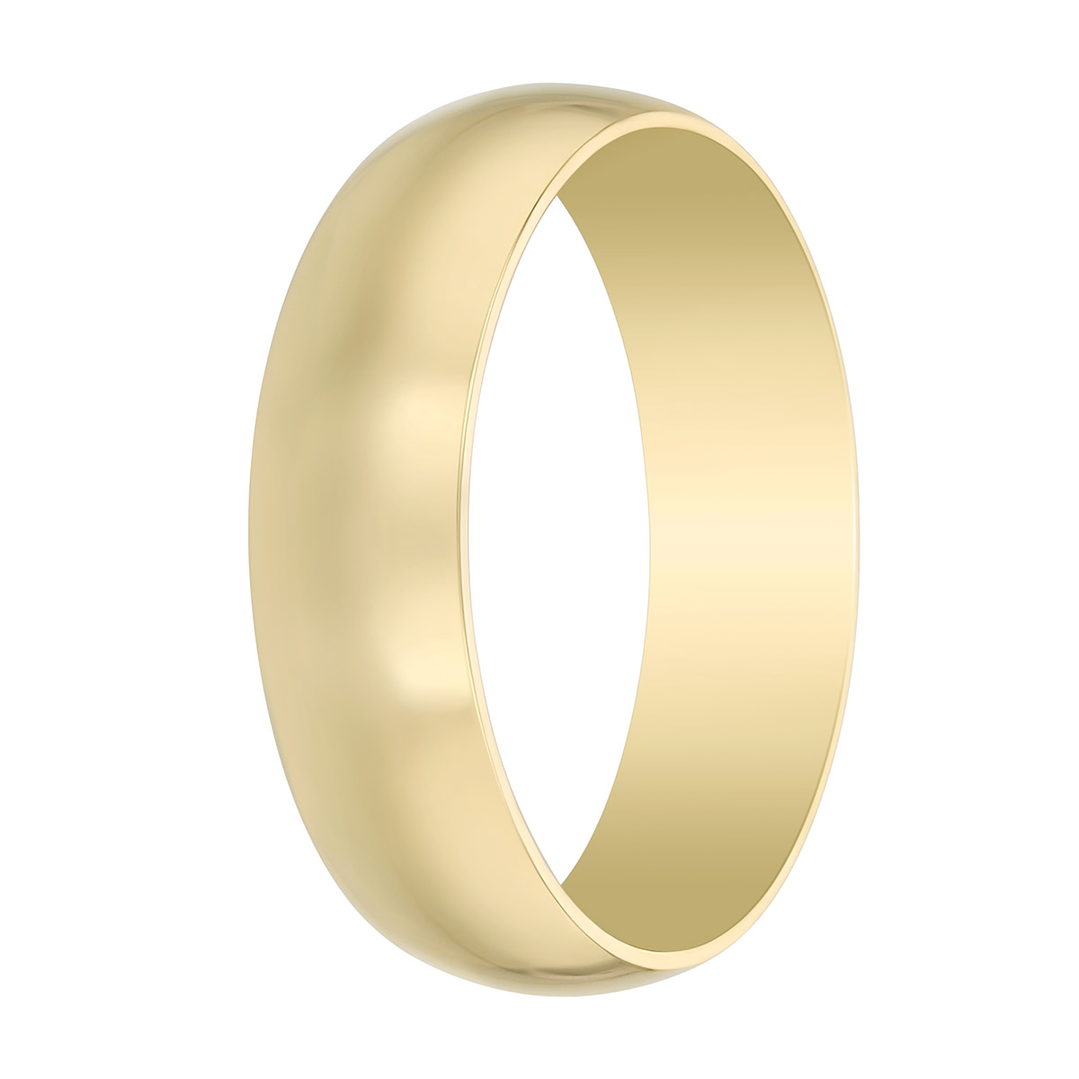 Yellow Gold Rounded Wedding Band