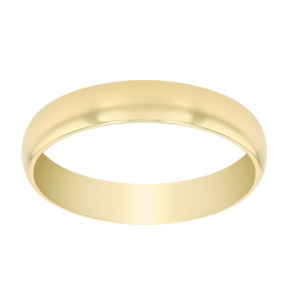 Yellow Gold Low Dome Wedding Band, 5 mm