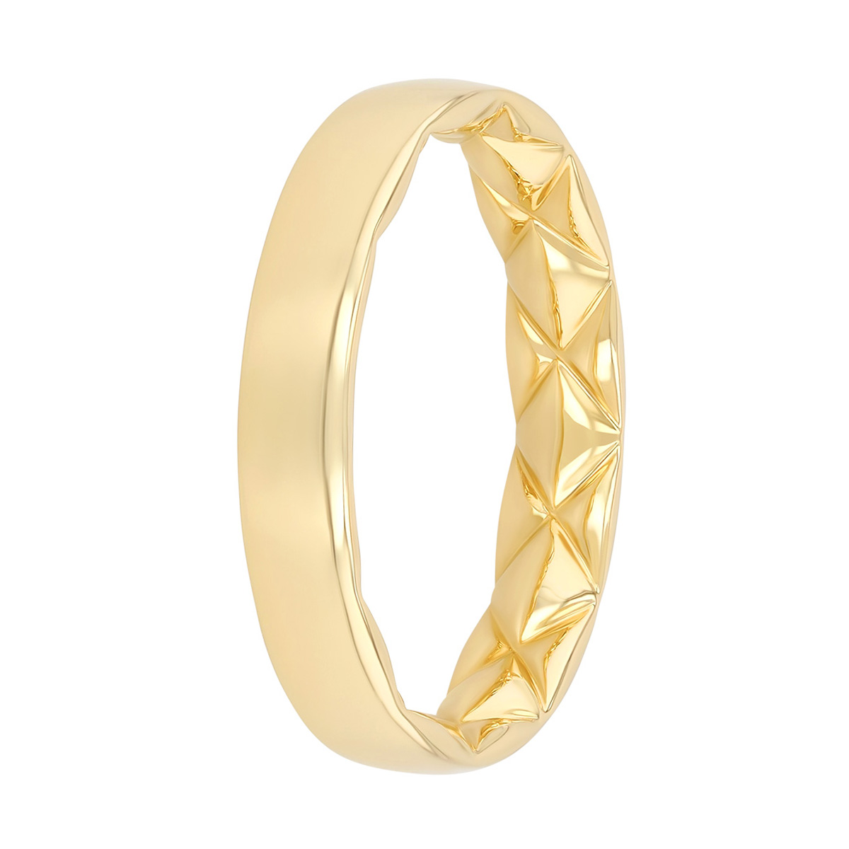 A. Jaffe Yellow Gold Wedding Band, 4 mm