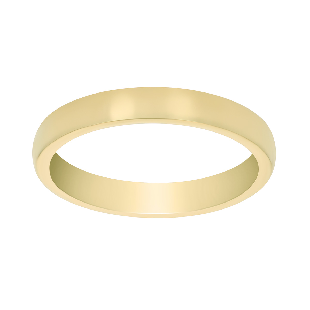 Yellow Gold Wedding Band, 3 mm