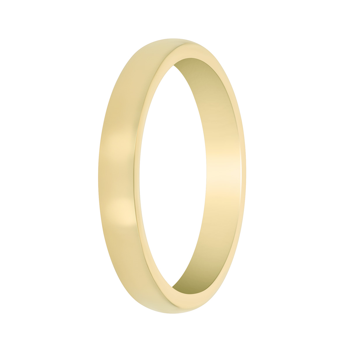 Yellow Gold Wedding Band, 3 mm