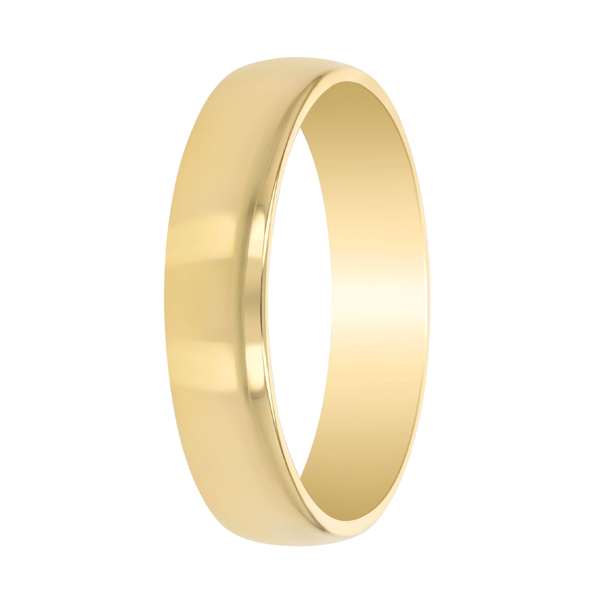 Yellow Gold High Polish Wedding Band, 5 mm, Size 10