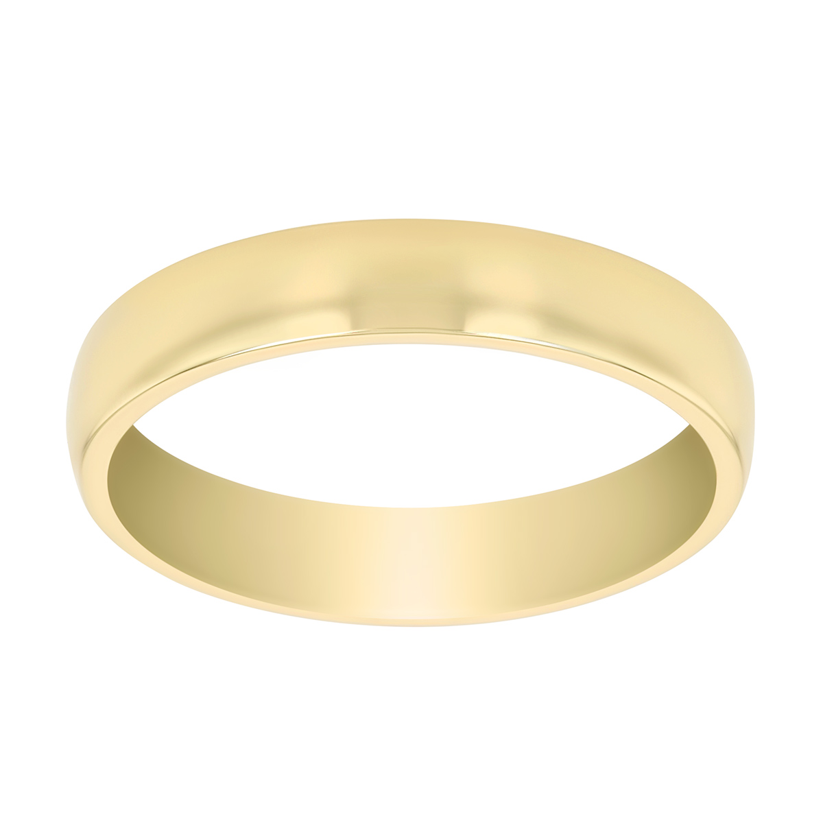 Yellow Gold Wedding Band, 4 mm
