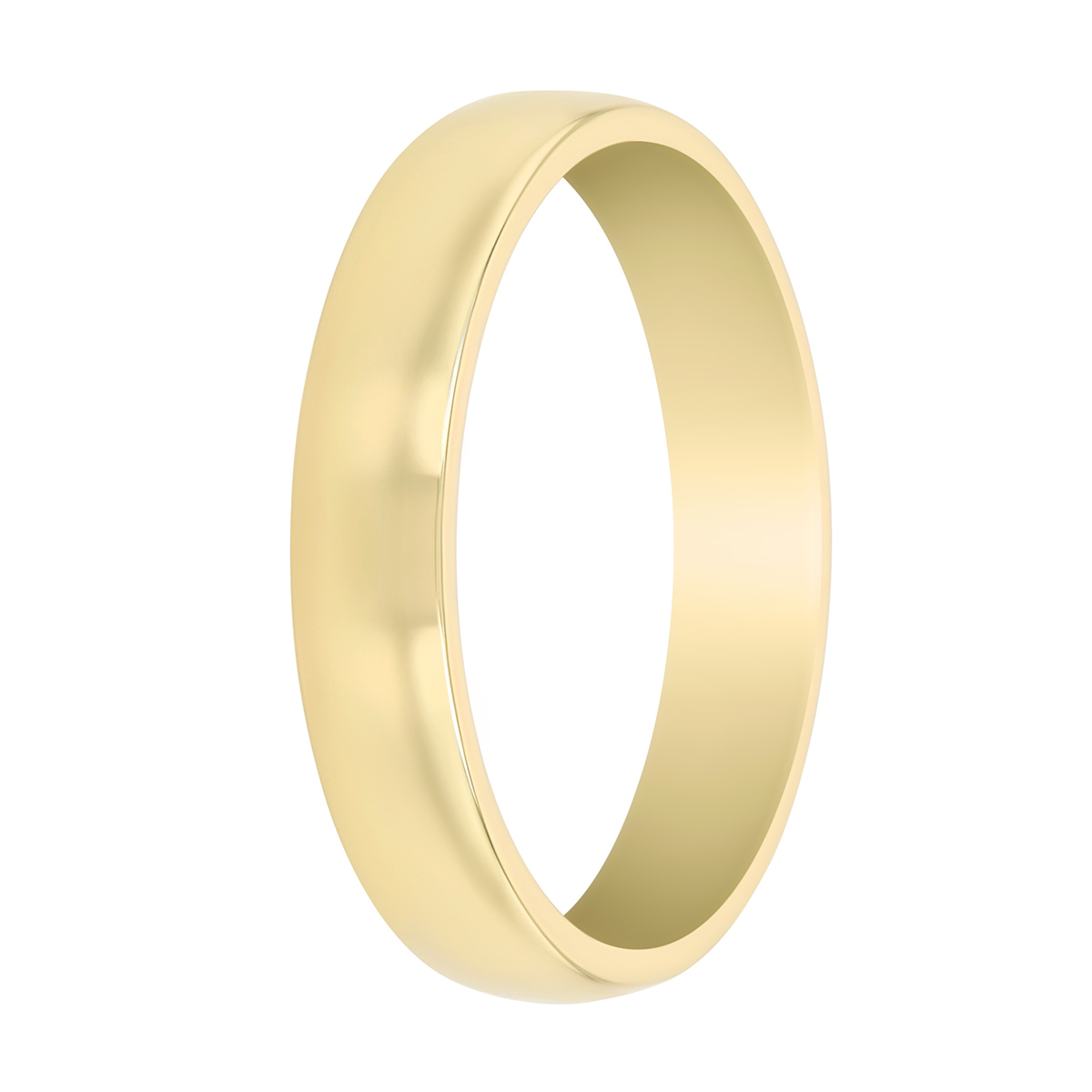 Yellow Gold Wedding Band, 4 mm