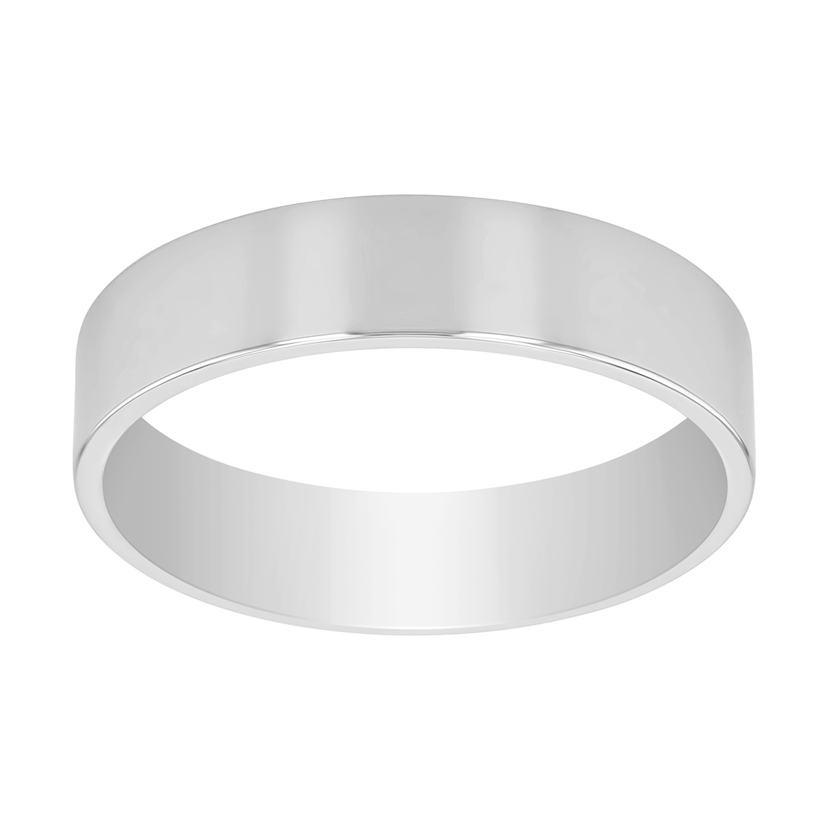 White Gold Square Edge Wedding Band