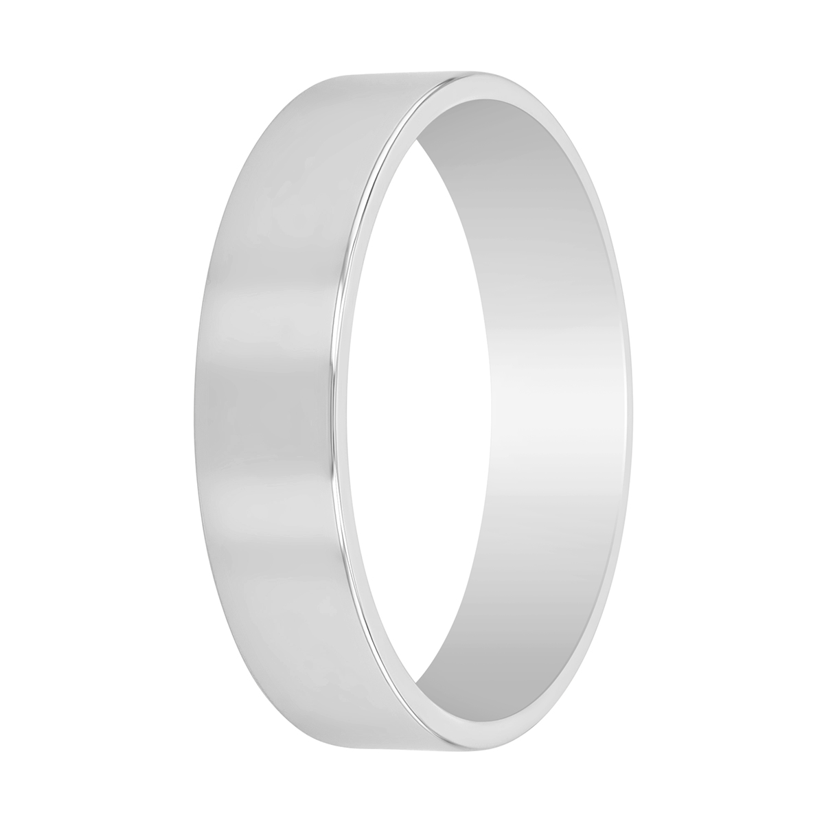 White Gold Square Edge Wedding Band
