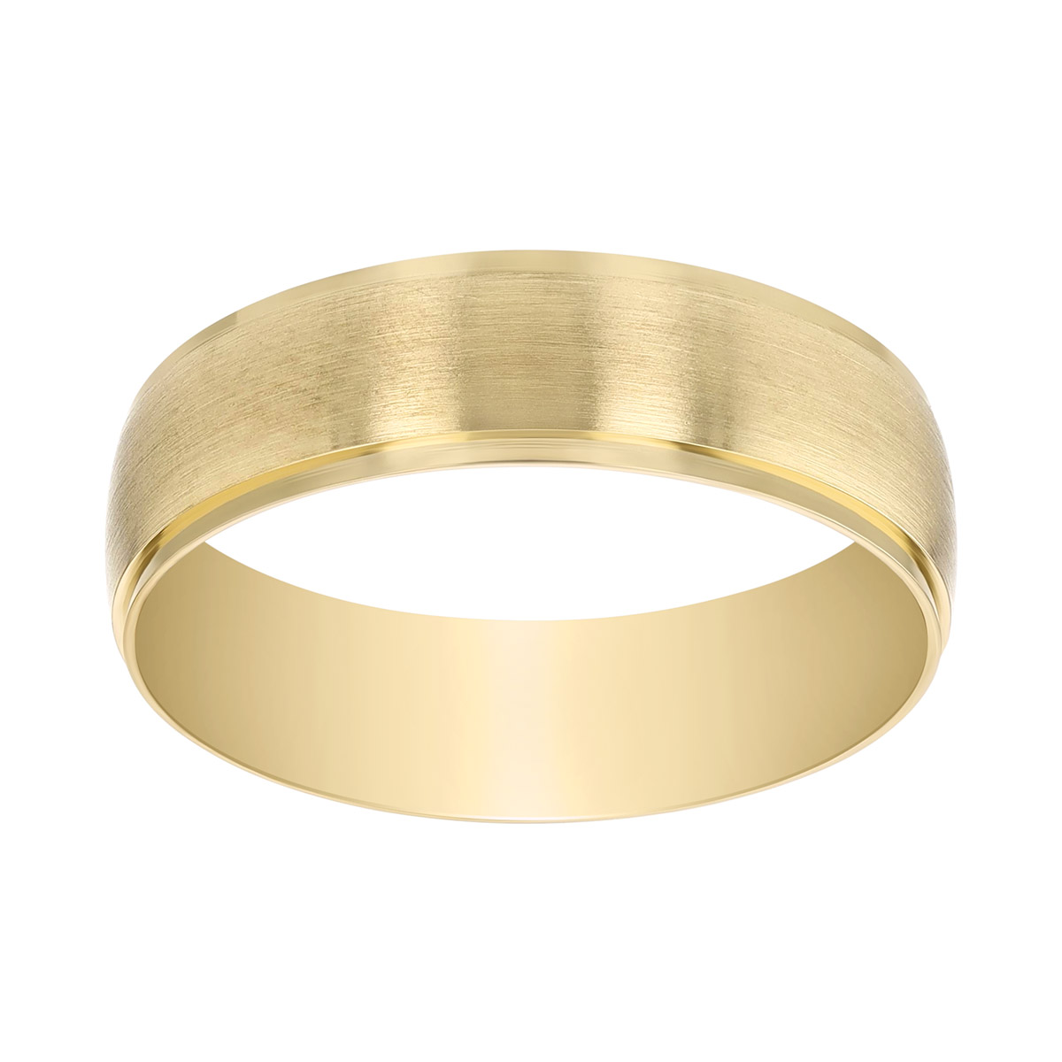 Yellow Gold Bushed Finish Wedding Band