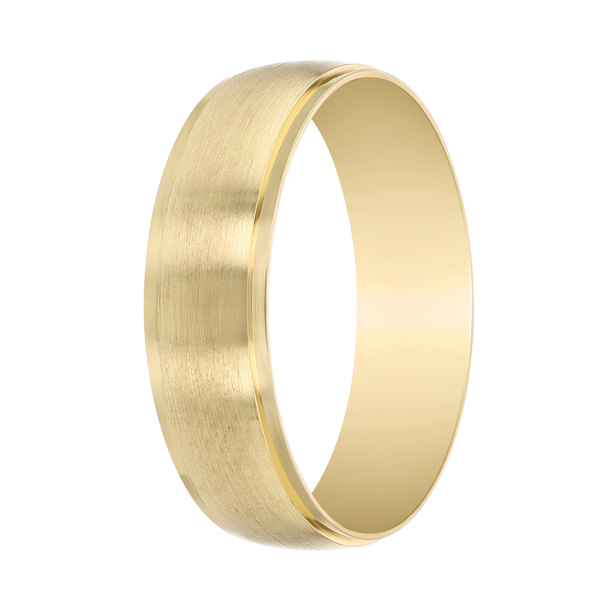 Yellow Gold Bushed Finish Wedding Band
