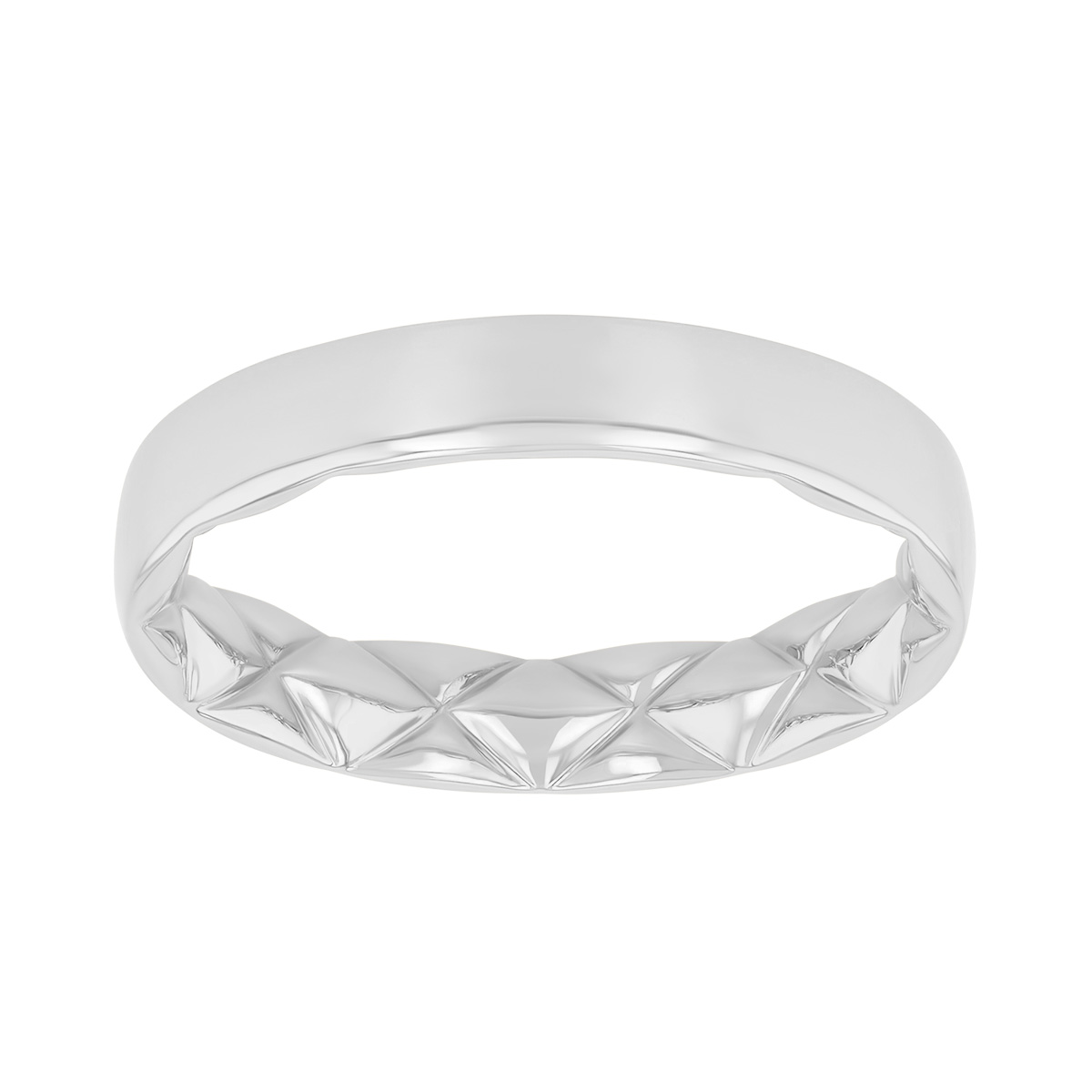 A. Jaffe White Gold Wedding Band, 4 mm